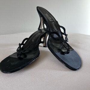 Elegant Black Heeled Sandals